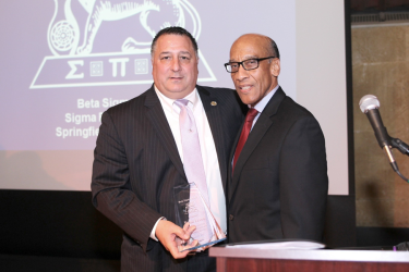 Tim Cardillo, General Manager of Balise Lexus, receives a 2015 Appreciation Award from Sire Archon H. Brooks Fitch