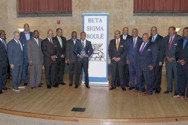 Archons of Beta Sigma Boulé with its first-ever Boulé Scholar Khadir Zachery at 2018 W.E.B. Du Bois Public Policy Program