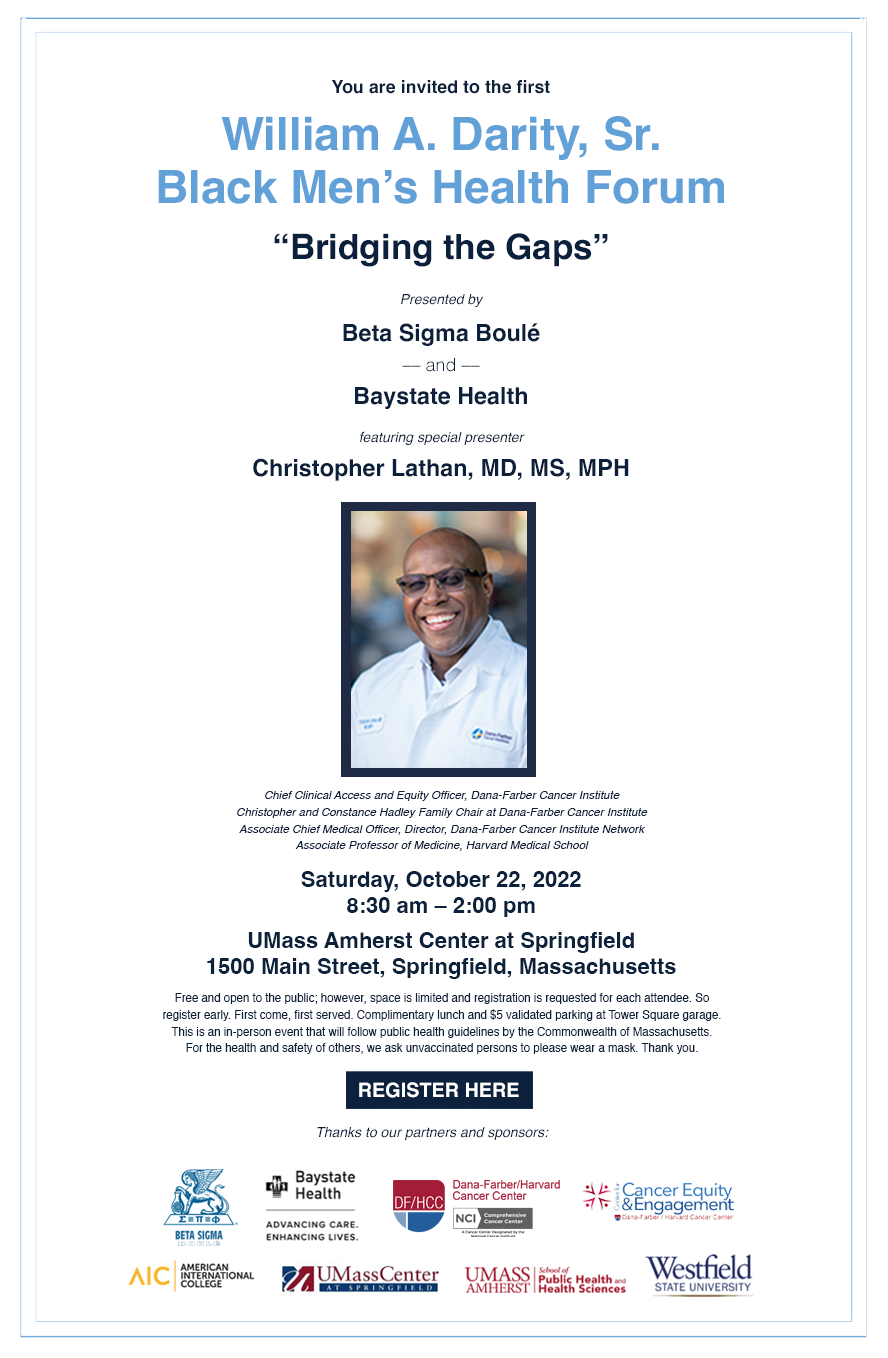 Beta Sigma Boul Black Men's Health Forum 2022 Christopher Lathan, MD, MS, MPH