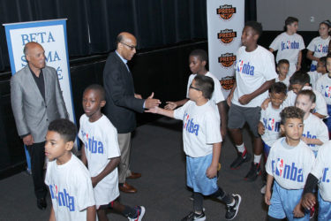 Grand Sire Archon Wesley Coleman and Sire Archon Brooks Fitch welcome youth at the 2017 “Full Court Press